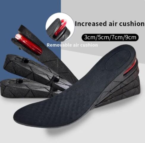 FP- Height Increase Insoles with air Cushion: Boost Your Height from 1" to 3.5" with Confidence Thanks to 4 Adjustable Layers. Heel Insert for Men and Women. Also Helps Leg Length discrepancies in Saudi Arabia