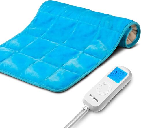 وسادة تسخين WellSync لتخفيف آلام الظهر والرقبة والكتف والتشنجات، وسادة تسخين كهربائية بوزن 30.48 سم × 60.96 سم مع إيقاف تلقائي، 8 إعدادات للتدفئة، 6 إعدادات للمؤقت in Kuwait