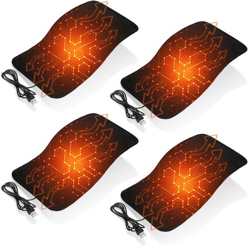 وسادة تدفئة USB قابلة للطي ومحمولة وقابلة للطي مقاس 11.7 × 7 انش من جلوجليتر، وسادة مقعد كهربائية ساخنة للملعب والسفر وتشنجات الرقبة الخلفية وتخفيف الالام in Kuwait