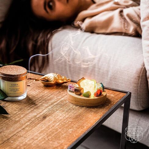 العناصر الواعية مصباح الطاقة الطبيعية مصباح كريستال للشفاء مصباح كريستال للشفاء مصباح حجري ديكور كريستال قم بتحديث غرفتك وتنشيط عقلك وجسدك وروحك in Kuwait