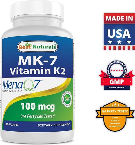 أفضل ناتشورالز MK-7 فيتامين K2 100 مجم 120 كبسولة in Saudi Arabia