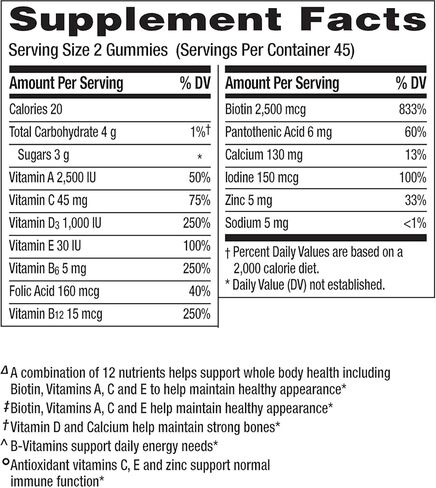 سينتروم مالتي جاميز مالتي + بيوتي هير سكين الأظافر متعدد الفيتامينات، الكرز، التوت، البرتقال، 90 قرص مضغ (عبوة من قطعتين) in Kuwait