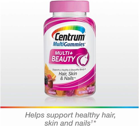 سينتروم مالتي جاميز مالتي + بيوتي هير سكين الأظافر متعدد الفيتامينات، الكرز، التوت، البرتقال، 90 قرص مضغ (عبوة من قطعتين) in Kuwait