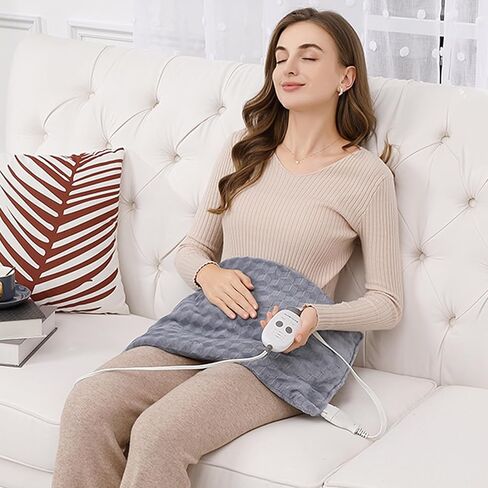 وسادة تسخين مرجحة من ROYGROW مع مدلك، 3 مستويات تسخين و3 أنواع للتدليك، وسادة تسخين كهربائية لتخفيف آلام الكتف والرقبة الخلفية مع اهتزاز التدليك، 30.48 سم × 60.96 سم، 5 أرطال in Kuwait