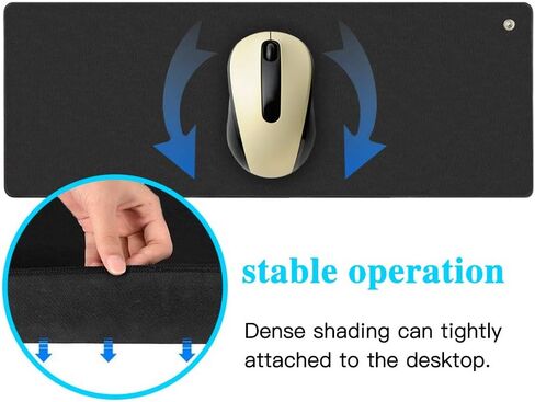 حصيرة أرضية عالمية، حصيرة ماوس أرضية 100% من مادة الكربون الجلود الموصلة تقلل الالتهاب (9.8 بوصة × 11.8 بوصة) in Kuwait