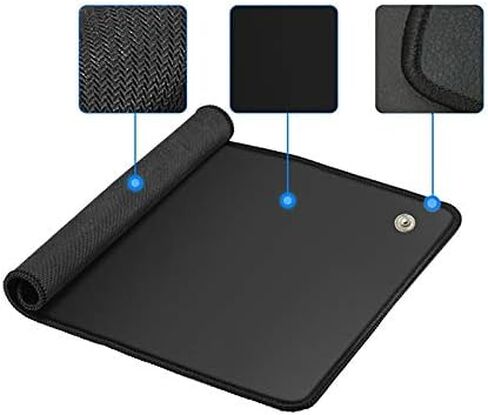 حصيرة أرضية عالمية، حصيرة ماوس أرضية 100% من مادة الكربون الجلود الموصلة تقلل الالتهاب (9.8 بوصة × 11.8 بوصة) in Kuwait