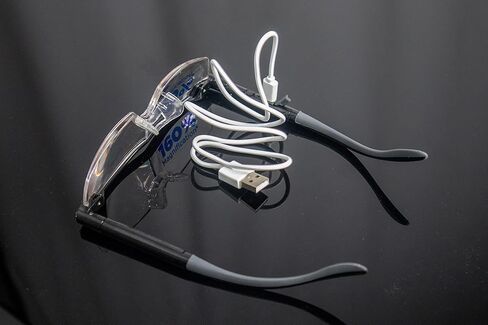 نظارات مكبرة باضاءة LED لتعزيز البصر - نظارات تكبير 160% قابلة لاعادة الشحن بمنفذ USB للقراءة والحرف اليدوية والمشاريع التي تصنعها بنفسك in Kuwait