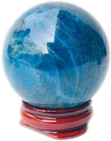 قطعة واحدة 50 مم جديد من الكريستال الطبيعي المصقول الطاقة الأزرق Apatite كريستال كرات للديكور المنزلي in Saudi Arabia