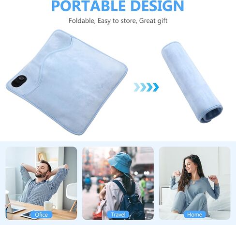 Electric Heated Foot Warmer, USB Rechargeable Feet Warmers with Three Temperature Design, Heat Pads for Men and Women, Washable Fast Heat Use for Feet Back Waist Abdomen (15.4x15.4in) in Kuwait