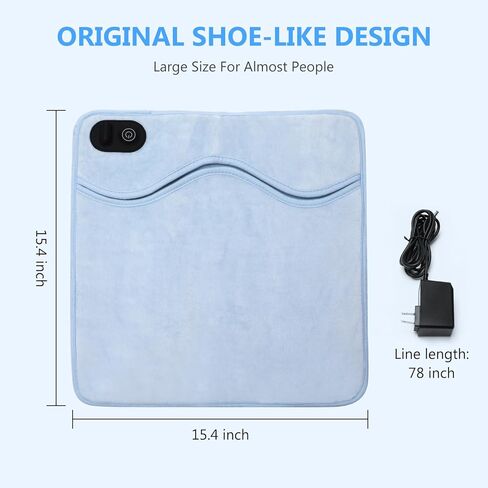 Electric Heated Foot Warmer, USB Rechargeable Feet Warmers with Three Temperature Design, Heat Pads for Men and Women, Washable Fast Heat Use for Feet Back Waist Abdomen (15.4x15.4in) in Kuwait