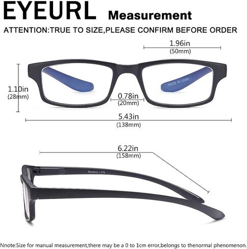 EYEURL زوجان من نظارات القراءة للنساء والرجال الرقبة معلقة الضوء الأزرق حجب نظارات القراءة للرجال in Kuwait