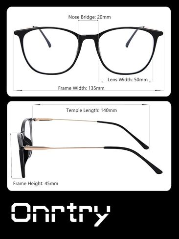 نظارات حجب الضوء الأزرق من أونرتري للنساء الرجال TR90 ريترو جولة مكافحة الأشعة الزرقاء نظارات الكمبيوتر in Kuwait