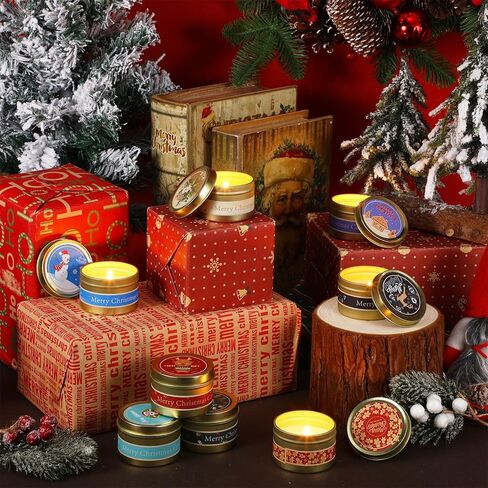 MTLEE 48 Pcs Christmas Scented Candles Bulk Gift Set Candles for Home Mini Scented Aromatherapy Candles Gifts for Women Soy Wax Candles Gift for Relaxation Spa Bath Mom Friend Christmas Party Gifts in Saudi Arabia