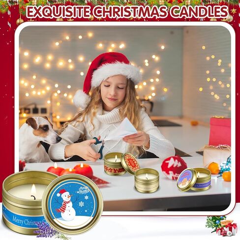 MTLEE 48 Pcs Christmas Scented Candles Bulk Gift Set Candles for Home Mini Scented Aromatherapy Candles Gifts for Women Soy Wax Candles Gift for Relaxation Spa Bath Mom Friend Christmas Party Gifts in Saudi Arabia