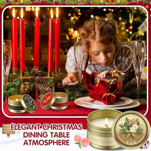 MTLEE 48 Pcs Christmas Scented Candles Bulk Gift Set Candles for Home Mini Scented Aromatherapy Candles Gifts for Women Soy Wax Candles Gift for Relaxation Spa Bath Mom Friend Christmas Party Gifts in Saudi Arabia
