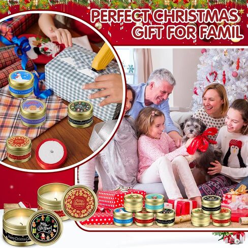 MTLEE 48 Pcs Christmas Scented Candles Bulk Gift Set Candles for Home Mini Scented Aromatherapy Candles Gifts for Women Soy Wax Candles Gift for Relaxation Spa Bath Mom Friend Christmas Party Gifts in Saudi Arabia