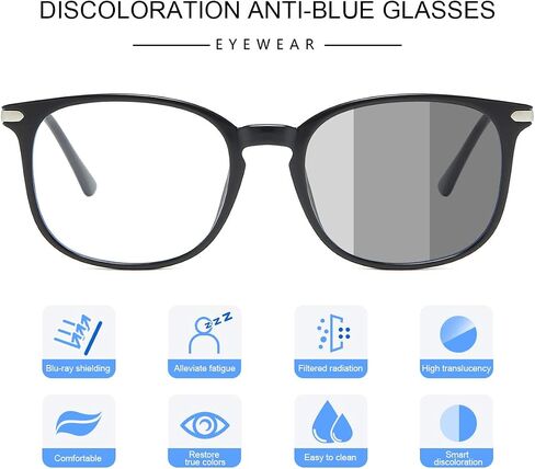 MIRYEA Blue Light Blocking Computer Reading Glasses Photochromic Anti Glare Sunglasses in Kuwait