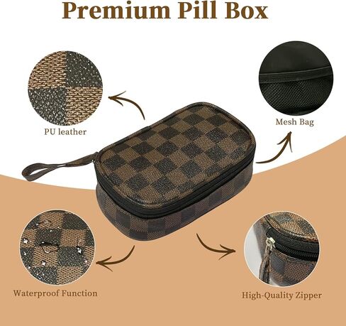 منظم حبوب منع الحمل الأسبوعي من ستارفا لاب مع علبة حبوب الدواء مرتين في اليوم، 7 أيام صباحًا/مساءًا، علبة حبوب منع الحمل المحمولة للسفر مع حقيبة تخزين لحمل الفيتامينات والمكملات الغذائية والأدوية وزيوت السمك (أحمر) in Kuwait