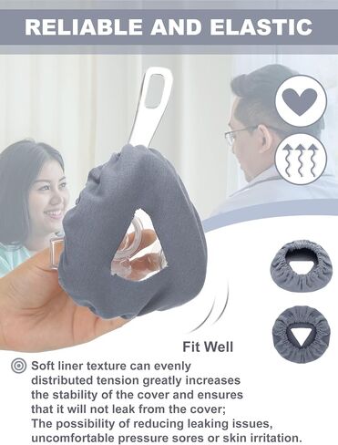 Sosation 30 Pcs Mask Liners Full Face Cotton Reusable Cushion Covers Washable Soft Covers Reduces Air Leaks and Blisters Compatible with Most Types of Full Face Masks in Saudi Arabia