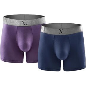 NEX Men's Boxer Briefs with Pouch Support, Micro Modal Fabric for Ultimate Comfortable Soft Underwear for Men