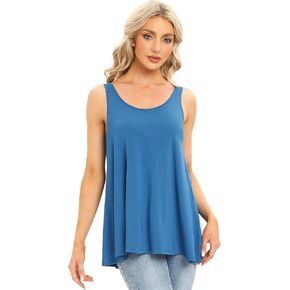 Rosyline Tank Top for Women with Built in Bra Flowy Swing Undershirt Tank Tops S-4XL in Kuwait