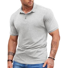 NITAGUT Men's Performance Polo Shirts - Short Sleeve Summer Casual Shirts Pique Golf Shirt