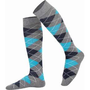 MySocks Unisex Knee High Long Socks Argyle in Kuwait