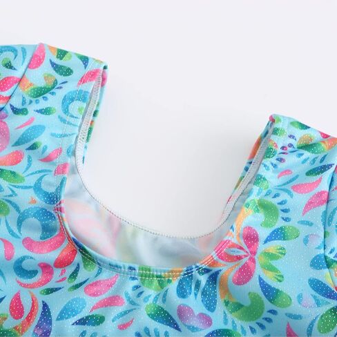 AFAVOM Leotard for Girls Gymnastics Ballet Dance Leotard Long Sleeve Shiny Sparkle Mermaid Sky Leotards Unitards Activewear in Kuwait