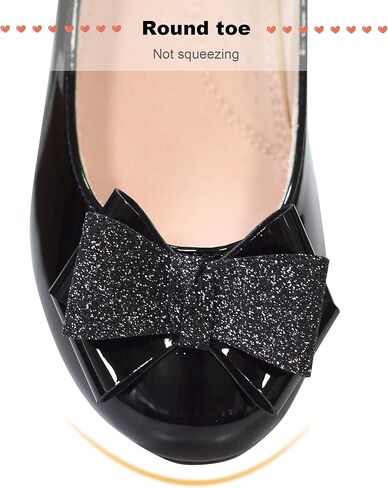 FLYFUPPY الفتيات فستان أحذية ماري جين أحذية للفتيات الشقق التألق القوس الكاحل Atrap حفل زفاف الأميرة زهرة فتاة الأحذية in Kuwait