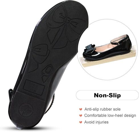 FLYFUPPY الفتيات فستان أحذية ماري جين أحذية للفتيات الشقق التألق القوس الكاحل Atrap حفل زفاف الأميرة زهرة فتاة الأحذية in Kuwait