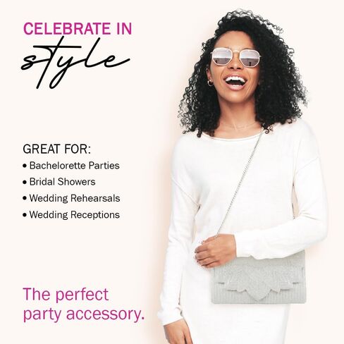 Evening Bag White Flower Scallop Pearl Clutch Bag, Bride Clutch, Hand Beaded Bride Purse, White Purses for Women, Gifts for Engagement, Bridal Shower, Gifts, Bride Purse for Bachelorette Party in Kuwait