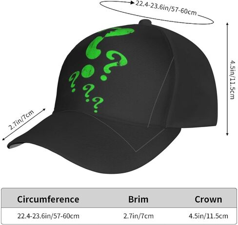 JTRU Riddler Questions Adult Casual Baseball Caps for Outdoor Sports Running Climbing Cycling for Men Ladies Black in Saudi Arabia