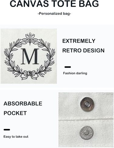 حقيبة حمل قماشية من Givvo للنساء، حقيبة حمل شخصية هدية عيد ميلاد، حقائب حمل أولية كبيرة الحجم لصديق المعلم وحفلات زفاف على الشاطئ in Kuwait