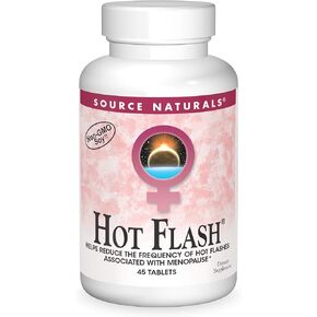 Source Naturals Hot Flash - Helps Reduce The Frequency of Hot Flashes Associated with Menopause, Non-GMO Soy - 45 Tablets in Saudi Arabia