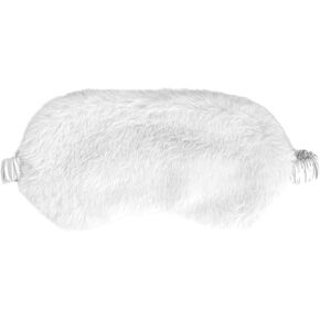 1 Pcs Plush Sleep Masks, Ultra Cute Soft Sleep Eye Cover, Blindfold Travel Sleep Masks for Kids Men Women, with Elastic Strap, Sleep Masks Adjustable for Kids Adult (Beige)