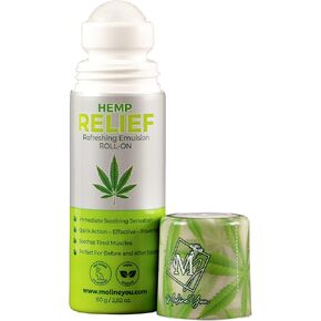 Moline You Natural Powerful Hemp Roll On, for Joint & Muscle Discomfort, Back, Neck, Knee, Shoulders Hips. Formula with Hemp Oil Extract, Arnica, Menthol (Roll On 3 oz) in Saudi Arabia