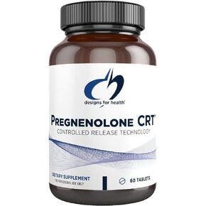 تصاميم للصحة Pregnenolone CRT - 30 مجم بريجنينولون يتم التحكم فيه / إطلاق الوقت (10-12 ساعة) - الاستروجين، DHEA + سلائف هرمون التستوستيرون للنساء + الرجال - نباتي + غير معدل وراثيًا (60 قرصًا) in Kuwait