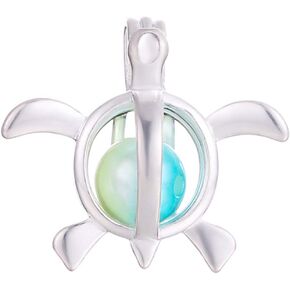 10pcs Pearl Cage Bright Silver Beads Cage Locket Pendant Jewelry Making-For Oyster Pearls, Essential Oil Diffuser, Fun Gifts (Flower-2) in Kuwait