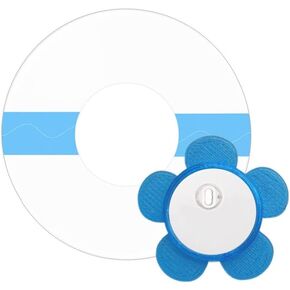 Libre 3 Sensor Covers,40 Pack Waterproof Adhesive Patches for Libre 3 and 1 Pack Plastic Shield Cover,Up to 10days Protection (Blue)