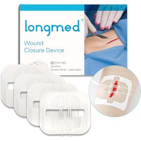 سحابات اغلاق الجروح في حالات الطوارئ، 4 قطع من ضمادات خياطة بسحاب على شكل فراشة، اصلاح الجروح بدون غرز، رائعة للانشطة الخارجية، تجلط سريع - جهاز اغلاق الجروح في حالات الطوارئ in Kuwait