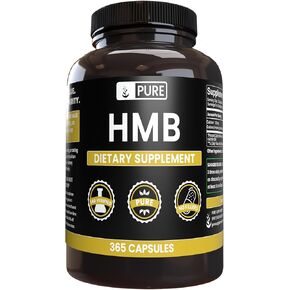 Pure Original Ingredients HMB (365 Capsules) No Magnesium Or Rice Fillers, Always Pure, Lab Verified in Kuwait