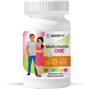 BariatricPal Multivitamin 1 يوميًا! فيتامينات متعددة لعلاج السمنة قابلة للمضغ وخالية من الحديد - حمضيات البرتقال (30 قطعة) in Kuwait