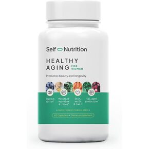 SELF NUTRITION Anti Aging Supplement for Women, NAD Supplement & Collagen Booster- Anti- Aging & Longevity- Designed by Science and Developed for Women- USA Made, Vegan, Gluten Free (60 Capsules) in Kuwait