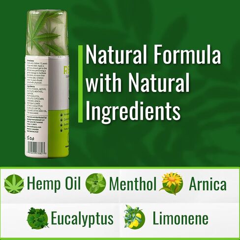 Moline You Natural Hemp Roll On، من أجل عدم راحة المفاصل والعضلات، والظهر والرقبة والركبة والكتفين والوركين. تركيبة تحتوي على مستخلص زيت القنب والأرنيكا والمنثول (لفة على 3 أونصة) in Saudi Arabia