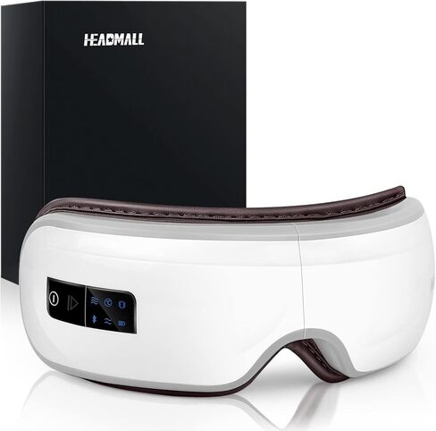 HEADMALL Eye Massager with Heat Eye Massager with Bluetooth Music, 6 Massager Modes and 10 Minutes Auto Shutdown White in Kuwait