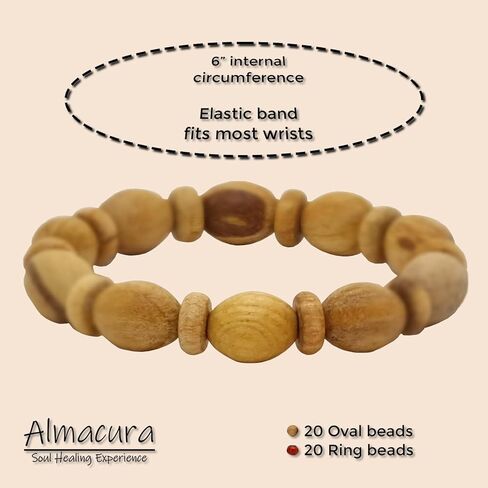 إكسسوارات حماية الماكورا بالو سانتو مصنوعة يدويًا في بيرو. الافراج عن التوتر الروحي والشفاء. تصميم مدروس للحماية والتأمل واليوجا والتطهير الروحي in Kuwait