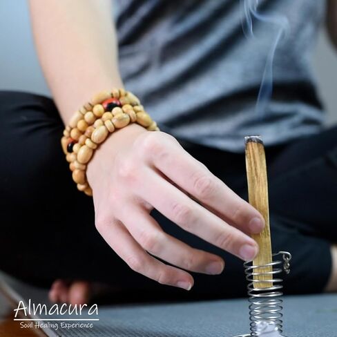 إكسسوارات حماية الماكورا بالو سانتو مصنوعة يدويًا في بيرو. الافراج عن التوتر الروحي والشفاء. تصميم مدروس للحماية والتأمل واليوجا والتطهير الروحي in Kuwait