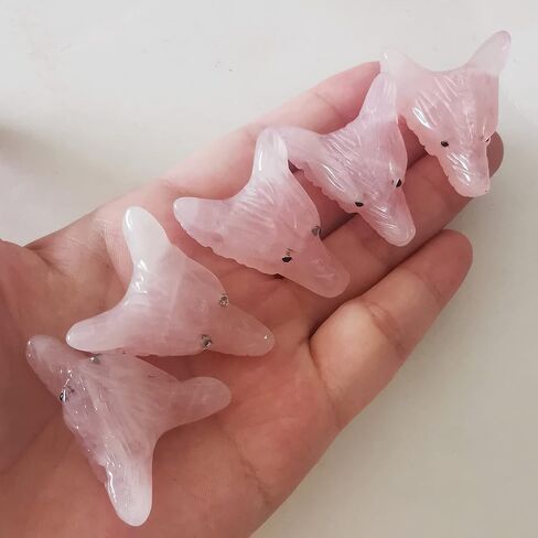 Bacatgem Natural Amethyst 1.57 inchs Wolf Head Pocket Crystals and Healing Stone Figurine,Haped DIY-Jewelry Pendant in Kuwait