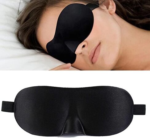Sleep Mask for Woman Man, 100% Blackout 3D Eye Mask for Sleeping, Upgrade Contoured Blindfold Eye Cover with Adjustable Strap, Light Blocking Sleep Maks for Travel, Nap, Meditation in Saudi Arabia