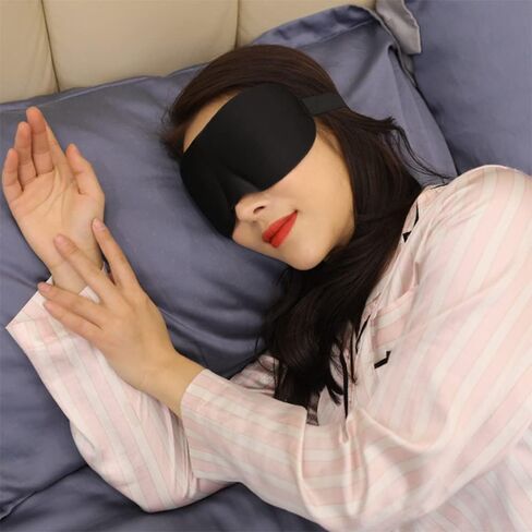 Sleep Mask for Woman Man, 100% Blackout 3D Eye Mask for Sleeping, Upgrade Contoured Blindfold Eye Cover with Adjustable Strap, Light Blocking Sleep Maks for Travel, Nap, Meditation in Saudi Arabia